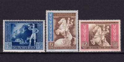 ✅ ( S44 ) Germania Reich 1942 &amp;quot; Congresul European al Postei Viena &amp;quot; serie completa Michel 820/822 , MNH foto