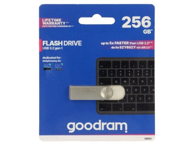 Pendrive GOODRAM USB 3.2 256GB Argintie - R: 60MB/s, W: 20MB/s