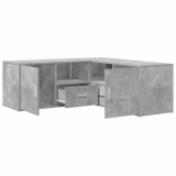 Cumpara ieftin Dulap de colt, gri beton, 200x40x45 cm, lemn prelucrat