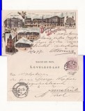 Timisoara- 1897- Sinagoga. Iudaica-litografie, rara, Circulata, Printata