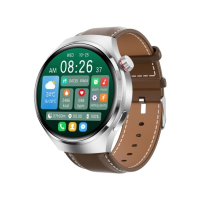 Ceas Smartwatch GT4 PRO, sport, BT call, rezistent la apa, ecran 1.6&amp;quot;, notificari, monitorizare somn, ritm cardiac, activitati, Android/iOS, argintiu foto