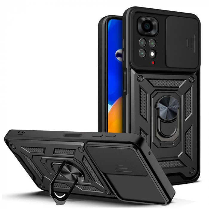 Husa Tech-Protect Camshield Pro pentru Xiaomi Redmi Note 11 Pro/11 Pro 5G/12 Pro 4G/LTE Negru