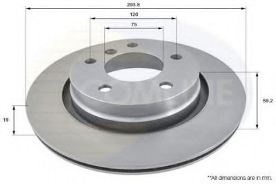 Disc frana BMW Seria 3 Compact (E46) (2001 - 2005) COMLINE ADC1723V foto