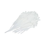 Faseta colier din plastic alb 3.6x100 mm, set 100 buc, Longroad