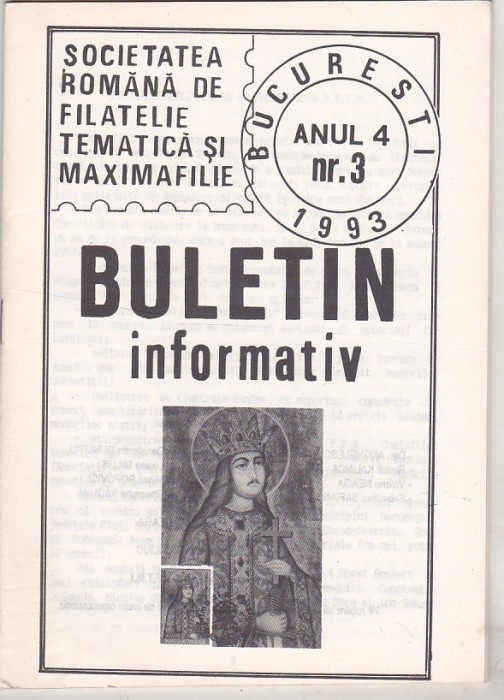 bnk fil Soc. romana de filatelie tematica si maximafilie - buletin info 3/1993