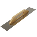 Drisca cu margine dreapta din inox 580 x 130 mm, maner din lemn Topex