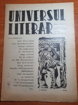 universul literar 21 ianuarie 1945-camil petrescu,teatrul national sfantul sava foto