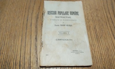 VERSURI POPULARE ROMANE Distractive - Vol.II, Carticica II -a - Teodor Balasel foto