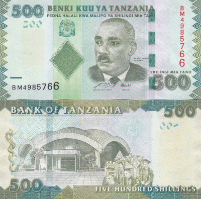Tanzania 500 Shillings 2010 UNC foto