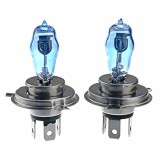 Set 2 becuri halogen H4 90/100W 5000K, lumina alba, mufe ceramice