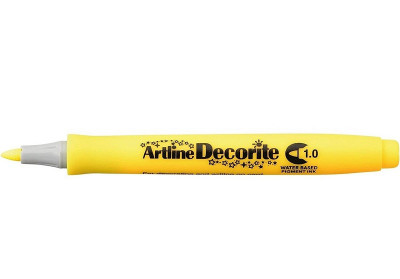 Marker Artline Decorite, Varf Rotund 1.0mm - Galben foto