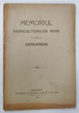 MEMORIUL AGRICULTORILOR MARI CU PRIVIRE LA EXPROPRIERE , 1920