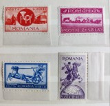 ROMANIA 1944 - Asistenta P.T.T. - LP 158 - serie MNH** cu o margine nestampilata, Posta, Nestampilat