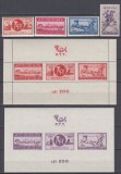 ROMANIA 1944 LP 160 LP 161 ASISTENTA P.T.T. SERIE SI COLITE CU SUPRATIPAR MNH, Nestampilat