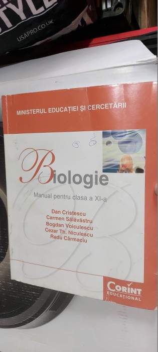 BIOLOGIE CLASA A XI A CRISTESCU SALAVASTRU NICULESCU CARMACIU EDIT CORINT