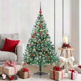 VidaXL Brad de Crăciun artificial cu 150 LED Verde 150 cm PVC și Oțel 3396709