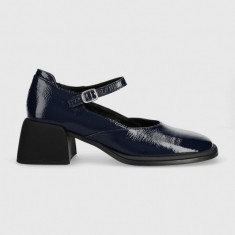Vagabond Shoemakers pantofi de piele ANSIE culoarea albastru marin, cu toc drept, 5445.260.64