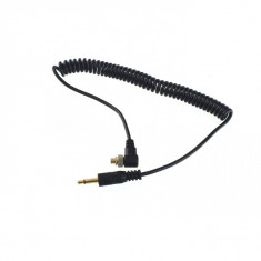Cablu sincron spiralat PC Sync tata - jack 3.5mm tata 30-100cm