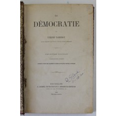 LA DEMOCRATIE par ETIENNE VACHEROT , 1860