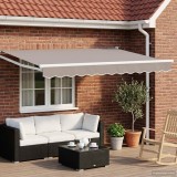 vidaXL Cadru copertină retractabil electric Alb 3,5 x 2,5 m Aluminiu 42024214