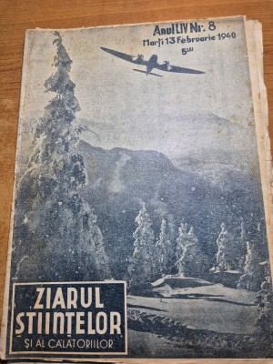ziarul stiintelor si al calatoriilor 13 februarie 1940 - 103 ani de la nasterea lui edison,viata de marinar,cinematografia foto