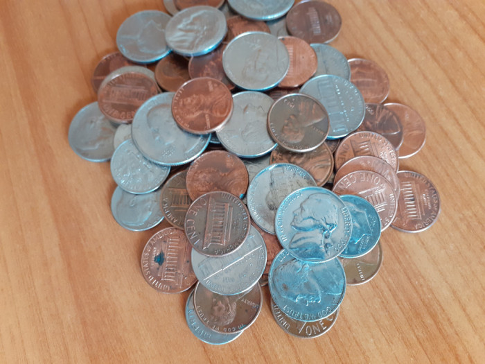 SUA Lot nr. 2 - 68 monede diferite 1, 5, 10, 25 Centi 1960 - 2015