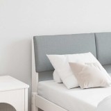 VidaXL Tăblie tapițată Gri deschis 120 cm Lemn de pin masiv 879133