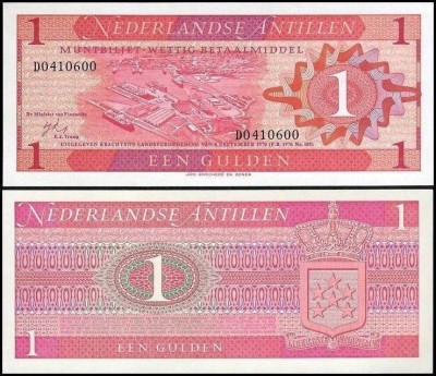 Antilele Olandeze 1970 - 1 gulden UNC foto