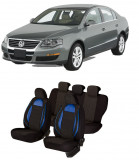 Set huse scaune compatibile VW Passat B6 (2005-2010)Piele+Textil (Compatibile cu sistem AIRBAG)