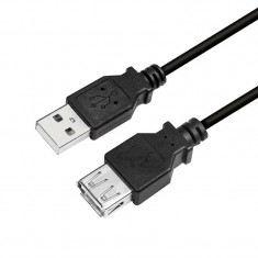 CABLU USB LOGILINK prelungitor USB 2.0 (T) la USB 2.0 (M) 3m negru CU0011B