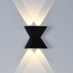 Aplica LED exterior, negru, 4W, lumina calda