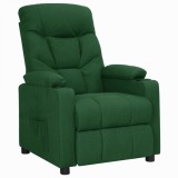VidaXL Fotoliu rabatabil, verde &icirc;nchis, material textil