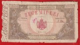 (1) BANCNOTA ROMANIA - 10.000 LEI 1946 (28 MAI 1946), UZATA, FILIGRAM BNR, REGALISTA