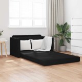 vidaXL Pat canapea 110cm Negru țesătură 4106693