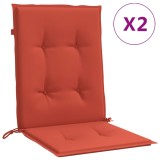 Cumpara ieftin Perne scaun spatar scund 2 buc. melanj rosu 100x50x4 cm textil
