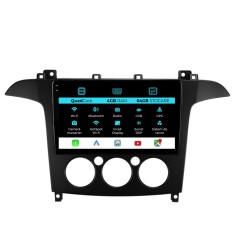 Navigatie Dedicata Ford S-Max (2006 - 2015),QuadCore, 9Inch, 4Gb Ram, 64Gb Stocare, Carplay, Clima manuala