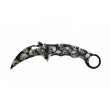 Cumpara ieftin Briceag Vanatoare Karambit IdeallStore Skull-Trooper, Otel 440C, 20cm, Negru, Cutit Tactic, Anti-alunecare