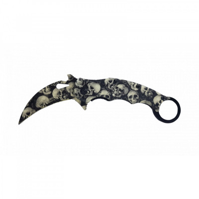 Briceag de vanatoare IdeallStore&amp;reg;, karambit, Skull-Trooper, 20 cm foto