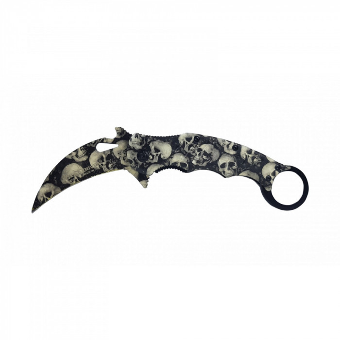 Briceag de vanatoare IdeallStore&reg;, karambit, Skull-Trooper, 20 cm