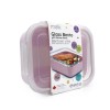RECIPIENT STICLA 740ML CU HUSA ANTIDERAPANTA SILICON MELII ROZ
