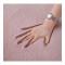 Covor cu blanita Shaggy Heinner, 50 x 90 cm, 2100 g/m2, poliester, spate bumbac, Roz