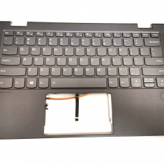 Carcasa superioara cu tastatura palmrest Laptop 2in1, Lenovo, Yoga C640-13IML Type 81UE, 5CB0W43757, 45LF3TALV10, FALF3002010, iluminata, layout US