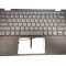 Carcasa superioara cu tastatura palmrest Laptop 2in1, Lenovo, Yoga C640-13IML Type 81UE, 5CB0W43757, 45LF3TALV10, FALF3002010, iluminata, layout US