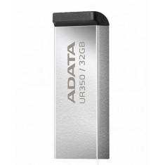 MEMORIE USB 3.2 ADATA 32 GB, carcasa metalica, gri, &quot;UR350-32G-RSR/BK&quot; (timbru verde 0.03 lei)