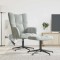 vidaXL Scaun de relaxare cu taburet, gri deschis, catifea 328106