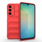 Husa antisoc pentru samsung galaxy a16 4g / a16 5g, margini striate, magic shield, red