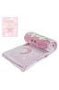 Patura Bebe, Catifelata, Roz, Imprimeu Ursulet, 90x80cm, Poliester, Oem