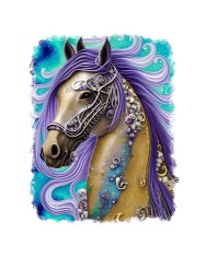 Sticker decorativ, Cal, Mov, 70 cm, 6721ST foto