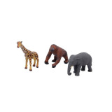 Set de 3 animale din Africa din cauciuc moale ecologic dimensiune medie 21cm, Tickit