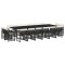Set mobilier de gradina cu perne, 17 piese, negru, poliratan
